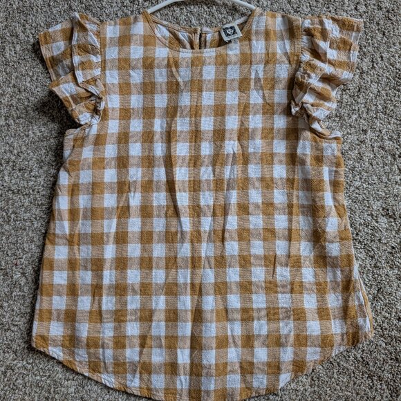 Mustard yellow Anne Klein short sleeve top size small - Picture 1 of 2